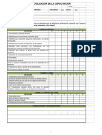 Formato de Evaluación de La Capacitación