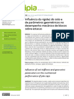 2021 - (ARTIGO) - Influência Da Rigidez Do Solo e de Parâmetros Geométricos No Desempenho Mecânico de Blocos Sobre Estacas