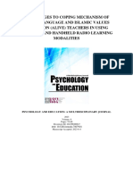 Challenges To Coping Mechanism of Arabic Language and Islamic Values Education (Alive) Teachers in Using Modular and Handheld Radio Learning Modalities