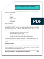 Database Development Process Comprises A Series of Phases