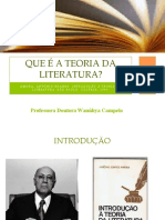 Que e A Teoria Da Literatura