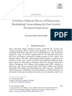 Towards A Political Theory of Democratic Backsliding? Generalising The East Central European Experience