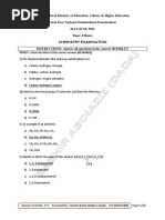 Chemistry Oo Kashqeysan Imtixaanka Dowlada 2022