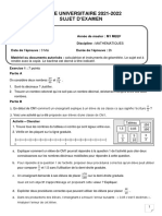 UE21Maths SUJET Exam21 22