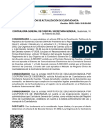 RESOLUCIÓN DE ACTUALIZACIÓN DE CUENTADANCIA Gestión 2022-1300-1318-28-006