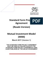 Standard Form Project Agreement Roads