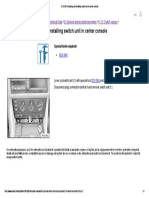 61 31 057 Removing and Installing Switch Unit in Center Console