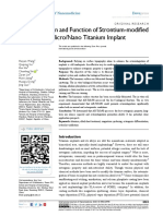 The Fabrication and Function of Strontium-Modified Hierarchical Micro-Nano Titanium Implant