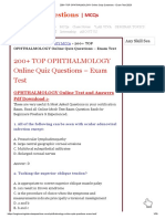 200+ TOP OPHTHALMOLOGY Online Quiz Questions - Exam Test 2023