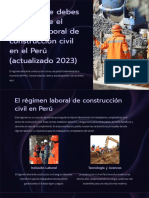 Todo Lo Que Debes Saber Sobre El Regimen Laboral de Construccion Civil en El Peru Actualizado 2023