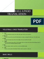 Volleyball Lingo Translation