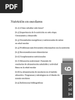 Tema 6 - Nutrición en Escolares