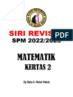 SPM Maths Kertas 2 - Revision - Soalan