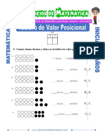 Ejercicios de Tablero de Valor Posicional para Niños de 5 Años