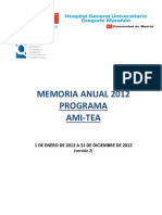 Memoria Anual Programa AMI-TEA A - o 2012