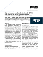 High Performance Capillary Electrophoresis (HPCE) Determination of FR 900098, An Antimalarial Compound, in Aqueous Solutions and Human Serum