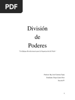 División de Poderes, Ensayo Inst. Politicas, Derecho UDD