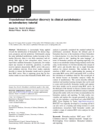 Translational Biomarker Discovery in Clinical Metabolomics An Introductory Tutorial