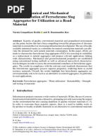 Physico-Chemical and Mechanical Characterization of Ferrochrome Slag Aggregates For Utilization As A Road Material