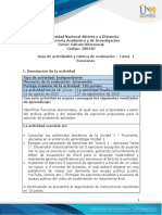 Guía de Actividades y Rúbrica de Evaluación - Unidad 1 - Tarea 1 - Funciones