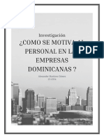 Investigacion, Motivacion en Empresas Dominicanas, Alexander Martinez