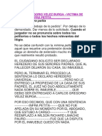 Carlos Gregorio Velez Burga - Sucesion Con Sentencia Infrapetita