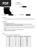 EXPERIMENT 1 Pressure Versus Volume
