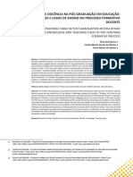 Estágio de Docência Na Pós-Graduação em Educação: Saberes e Casos de Ensino No Processo Formativo Docente