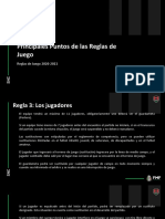 Principales Puntos de Las Reglas de Juego