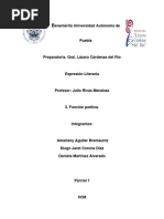 Función Poética. Coevaluación de "Análisis de Fondo