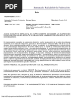 Tesis2015575 JUICIO EJECUTIVO MERCANTIL. ES IMPROCEDENTE CONCEDER LA SUSPENSIÓN DEFINITIVA CONTRA LA EJECUCIÓN DE LA ORDEN DE EMBARGO