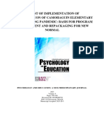 Extent of Implementation of Byahedukasyon of Camohaguin Elementary School During Pandemic: Basis For Program Enhancement and Repackaging For New Normal