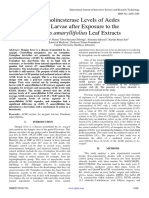 Acetylcholinesterase Levels of Aedes Aegypti Larvae After Exposure To The Pandanus Amaryllifolius Leaf Extracts