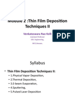 Module 2 II Thin Film Deposition Techniques NEW