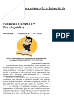 Pesquisas e Leituras em Psicolinguística