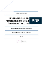 Programacion Anual y Programacion de Aula - Las Funciones - en 2º de ESO