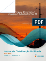 NDU 054.2 - Critérios para Elaboração de Projetos de Subestações Tipo 02