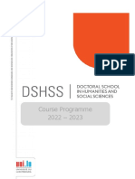 DSHSS Course Catalogue - 2022-23