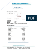 FT Acido Cítrico Anhidro TTCA