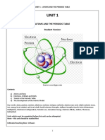 Unit 1 - Atoms and The Periodic Table - Student Version