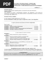 STG Comptabilite Finance Entreprise 2008 Polynesie Sujet Officiel