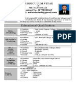 Educational Qualification: Curriculum Vitae