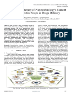 A Systemic Summary of Nanotechnology's Current and Prospective Scope in Drugs Delivery