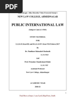 Public International Law Notes by NLC, AHMEDNAGAR