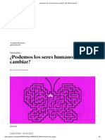 ¿Podemos Los Seres Humanos Cambiar - EL PAÍS Semanal