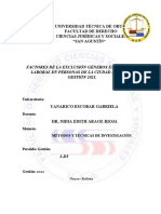 Exclusion de Genero Investigacion