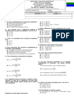 Evaluación Del 30% Tercer Periodo-Matemáticas 9°01