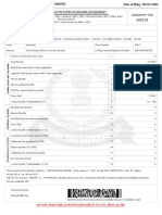 Indian Income Tax Return Acknowledgement 2022-23: Assessment Year