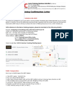 Training Confirmation Letter - Analyzing & Visualizing Data With Microsoft Power BI