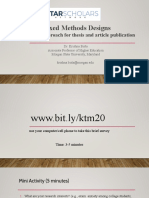 Mixed Methods Designs For Dissertations and Publications